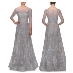 LA FEMME GOWN LACE SEQUIN TULLE SIZE 6